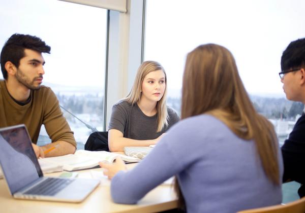 VIU’s Bachelor of Anthropology students at a meeting with the department of anthropology