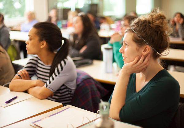 Students of the Gender and Women's Studies program attending a lecture