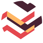 White circle with red and orange pattern on it